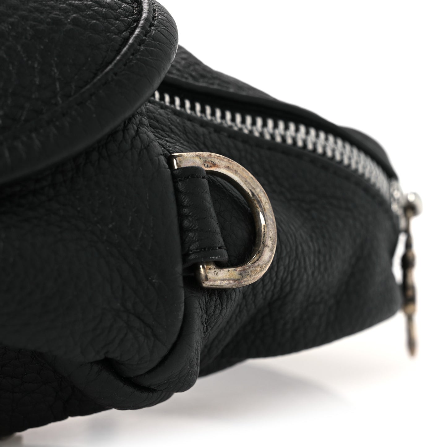 Grained Calfskin Mini Snat Pack Gunslinger Waist Bag Black