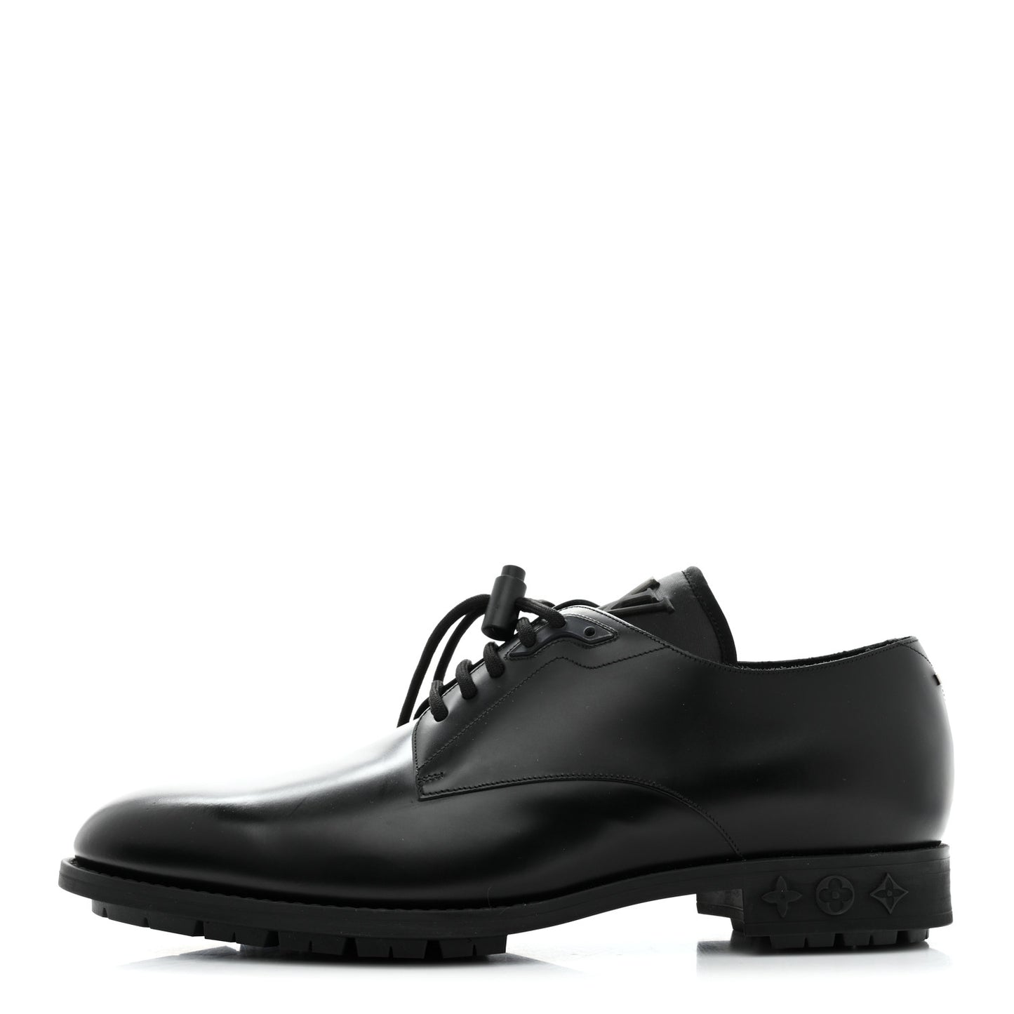 Calfskin Mens Formal Derby Shoes 9 Black