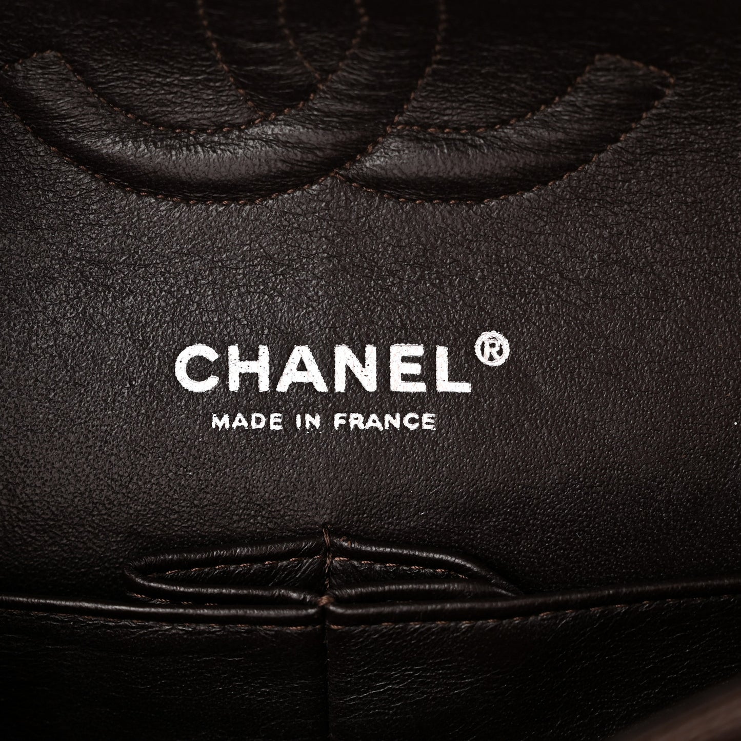 Caviar Quilted Medium Double Flap Brown