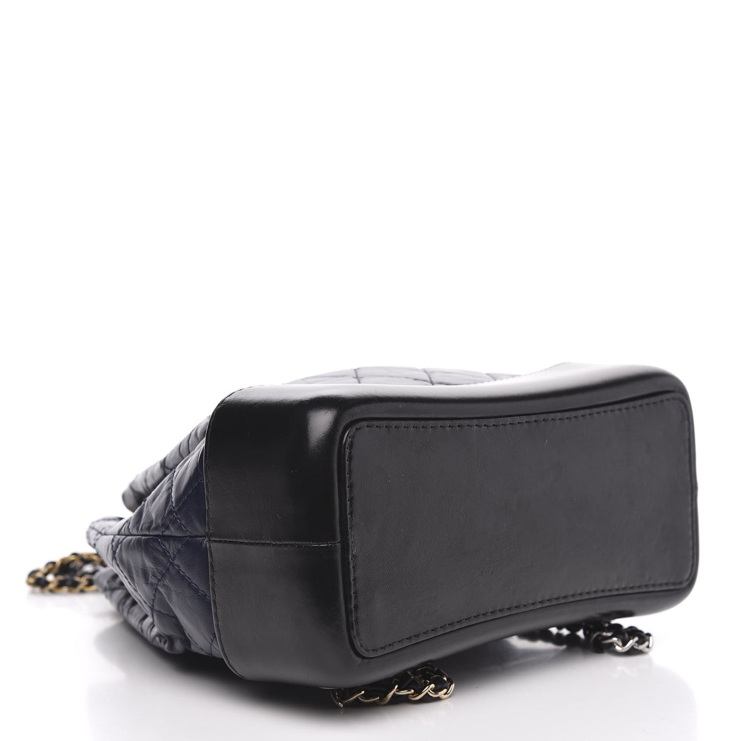 Aged Calfskin Quilted Small Gabrielle Backpack Blue Black