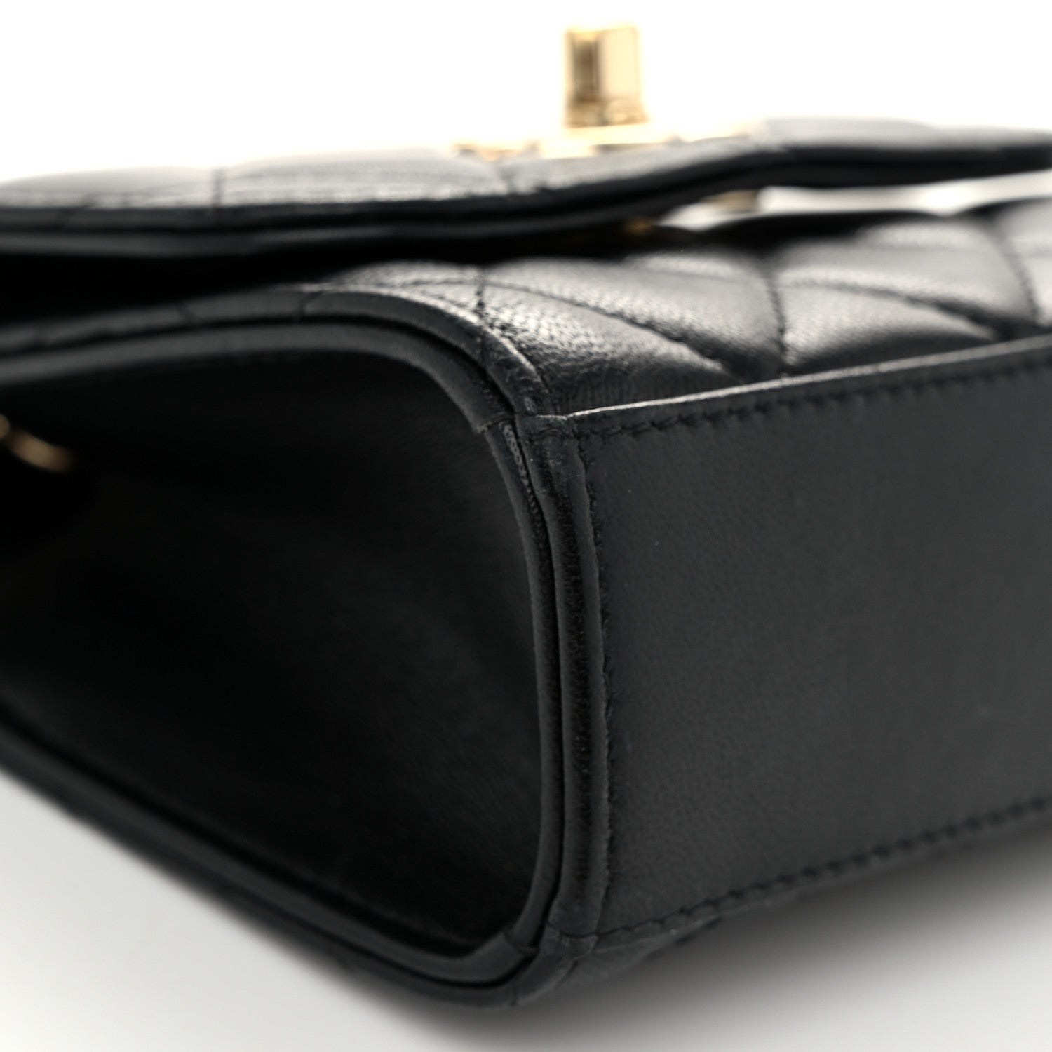 Chanel Lambskin Quilted Mini Trendy CC Chain Wallet Black 9 of 11
