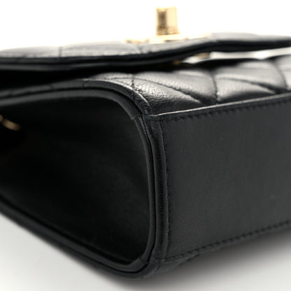 Chanel Lambskin Quilted Mini Trendy CC Chain Wallet Black 9 of 11