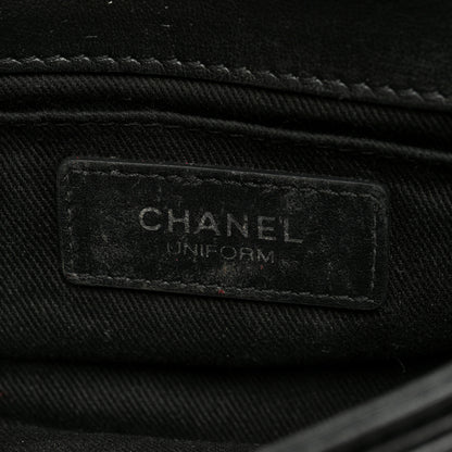 Chanel Calfskin Quilted CC Uniform Flap Belt Bag Black 6 of 9