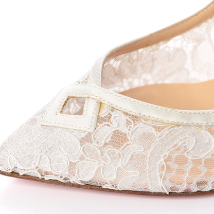 Christian Louboutin Lace Satin Neoalto 85 Pumps 37 Latte 12 of 14