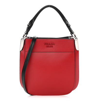 Prada City Calfskin Small Margit Bag Magenta Red 1 of 13