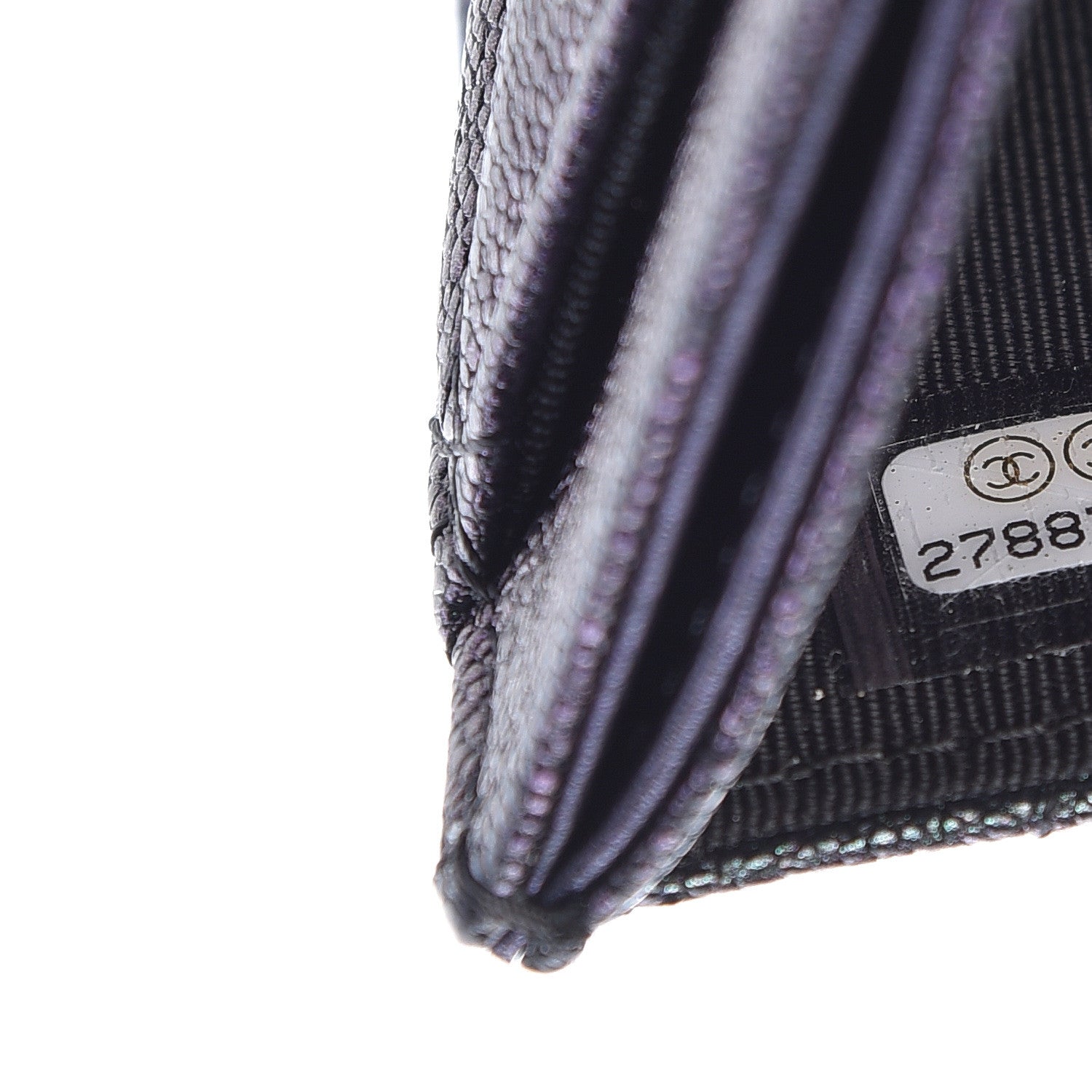 Chanel Iridescent Caviar Quilted Classic Strap Pouch Black 8 of 16