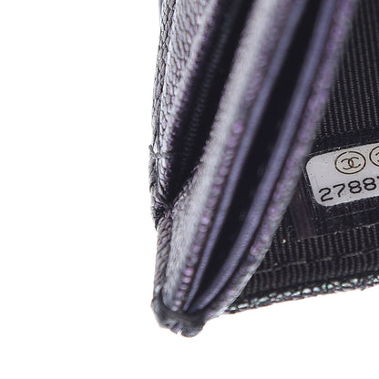 Chanel Iridescent Caviar Quilted Classic Strap Pouch Black 8 of 16