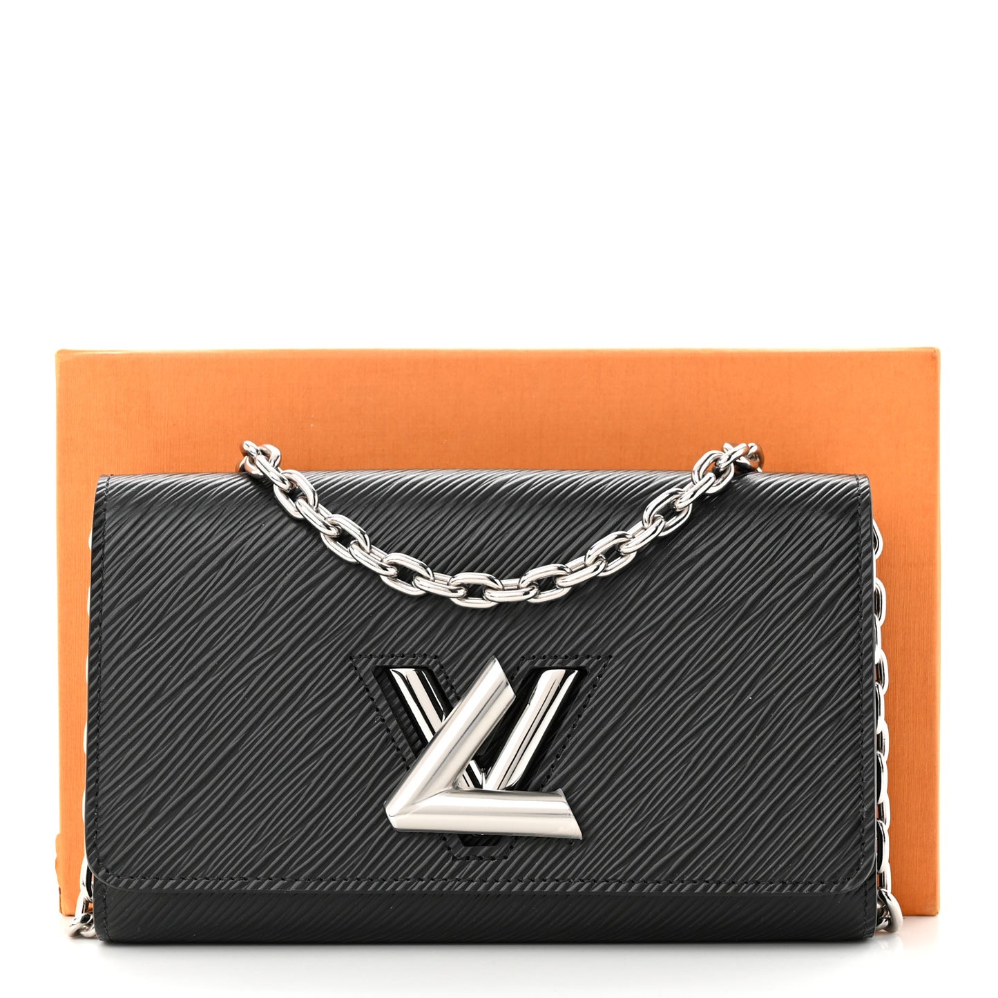 Epi Twist Chain Wallet Black