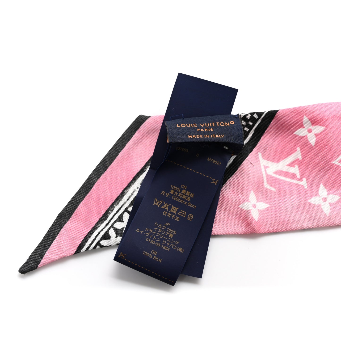 Silk Monogram Flower Tile BB Bandeau Pink
