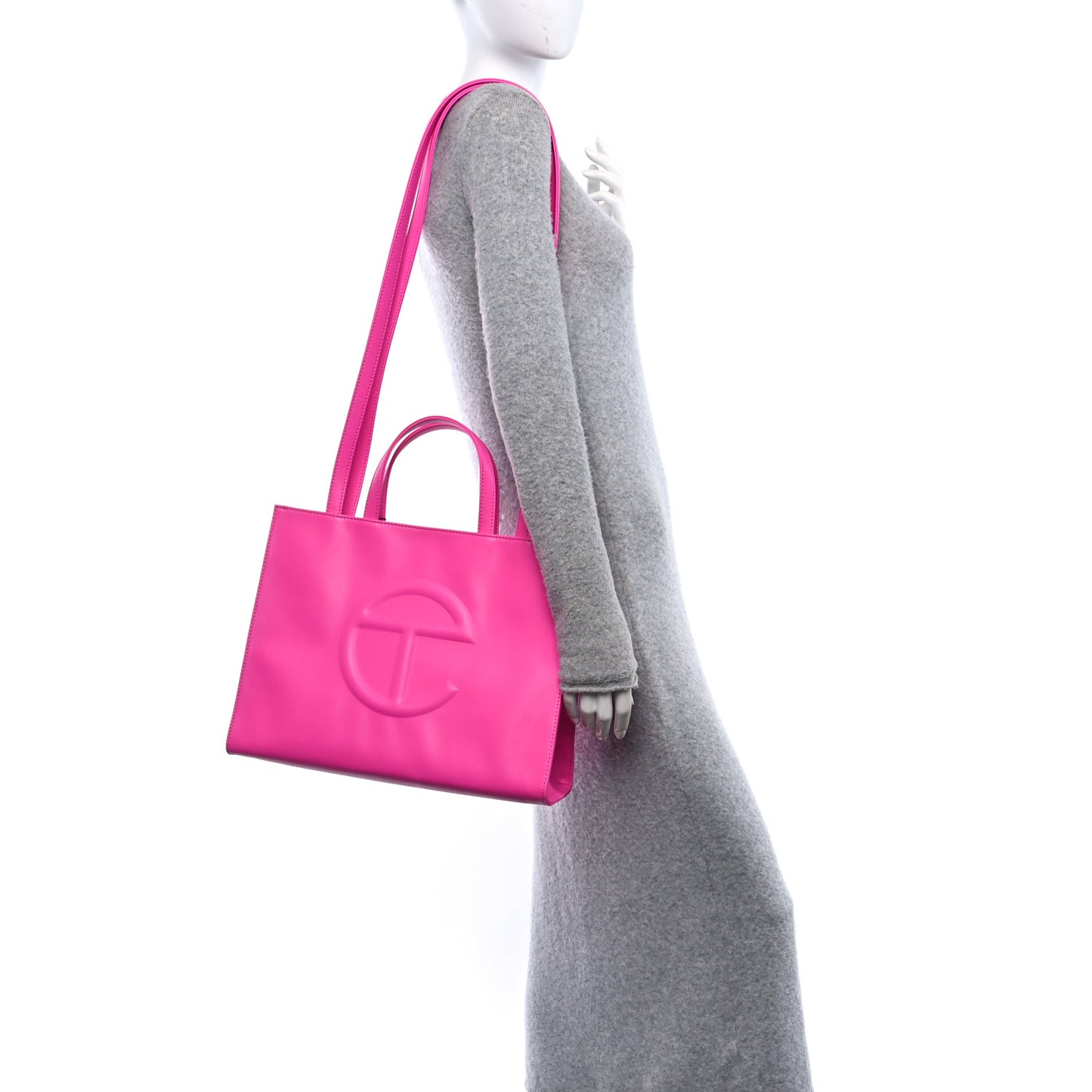 Vegan Leather Medium Shopping Bag Azalea
