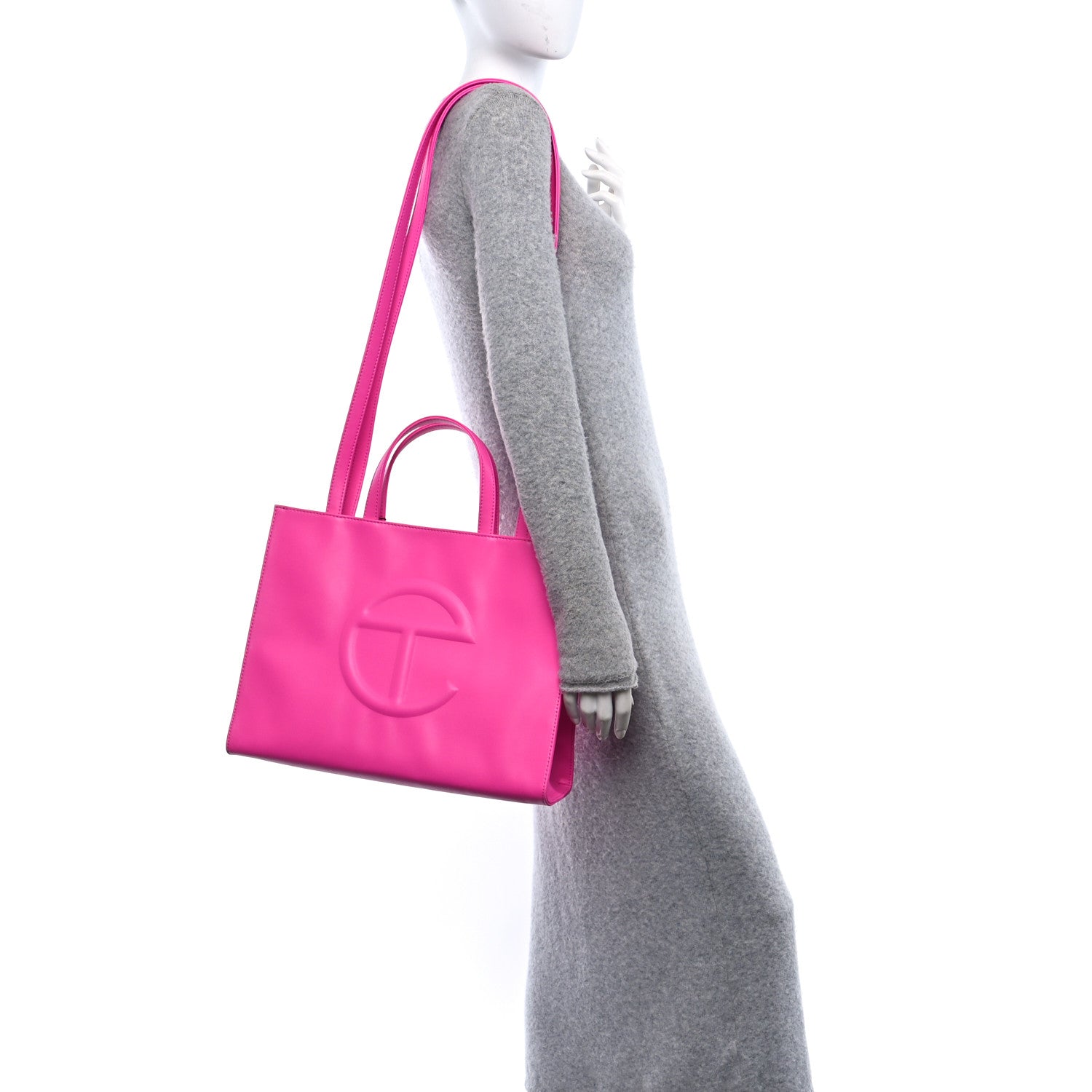 Telfar Vegan Leather Medium Shopping Bag Azalea 2 of 9