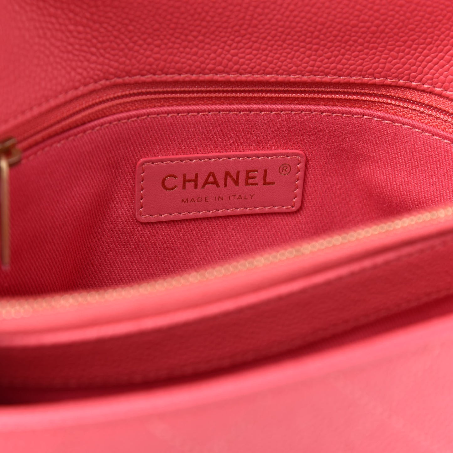 Caviar Diamond Stitched Small Top Handle Flap Pink
