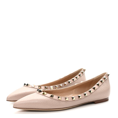 Valentino Garavani Nappa Rockstud Ballerina Flats 36 Poudre 4 of 10