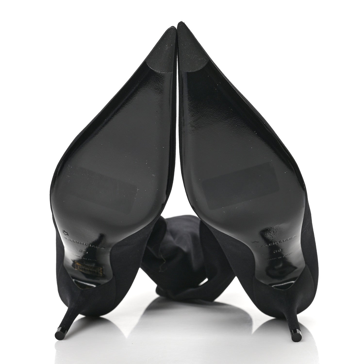 Balenciaga Jersey Crepe Extreme Pointed Toe Knife Booties 39 Black 5 of 6