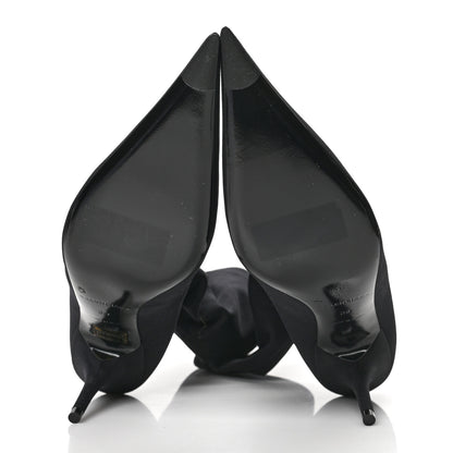 Balenciaga Jersey Crepe Extreme Pointed Toe Knife Booties 39 Black 5 of 6