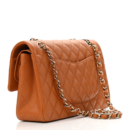 Chanel Caviar Quilted Medium Double Flap Light Brown 3 of 11