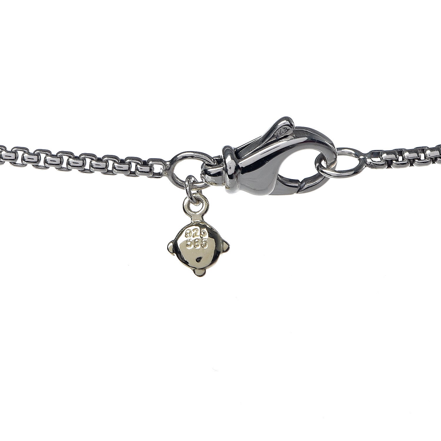 David Yurman Sterling Silver 14K Yellow Gold Citrine 7mm Albion Enhancer Pendant Necklace 7 of 7