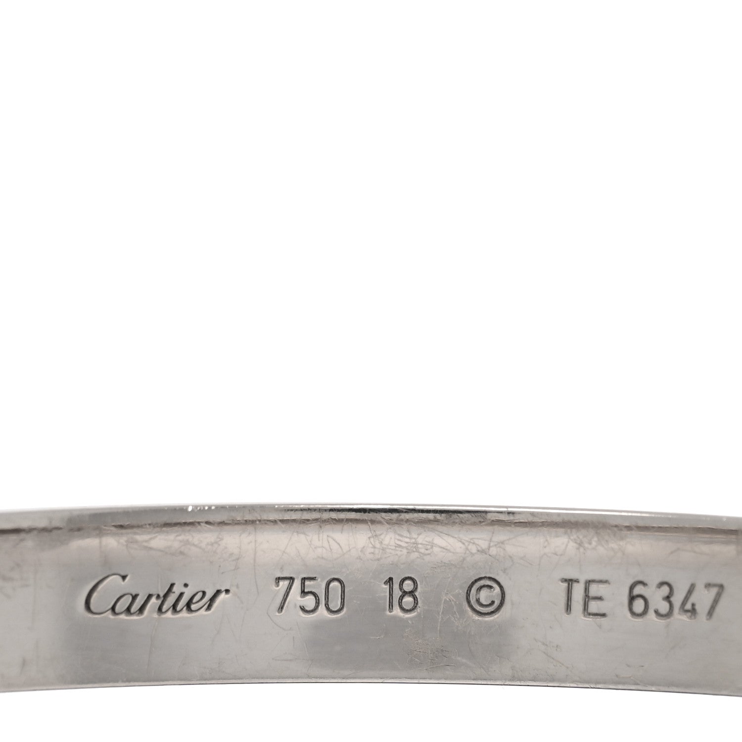 Cartier 18K White Gold LOVE Bracelet 18 4 of 6
