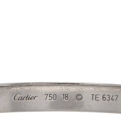 Cartier 18K White Gold LOVE Bracelet 18 4 of 6