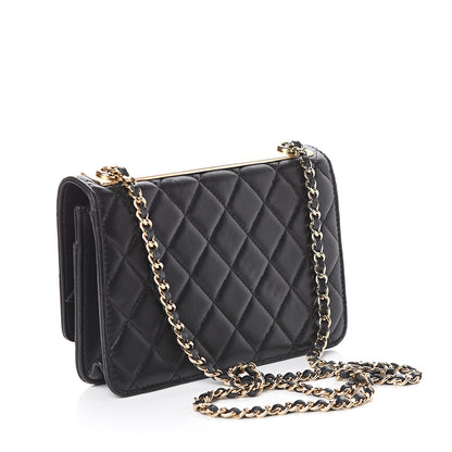 Chanel Lambskin Quilted Trendy CC Wallet On Chain WOC Black 2 of 9