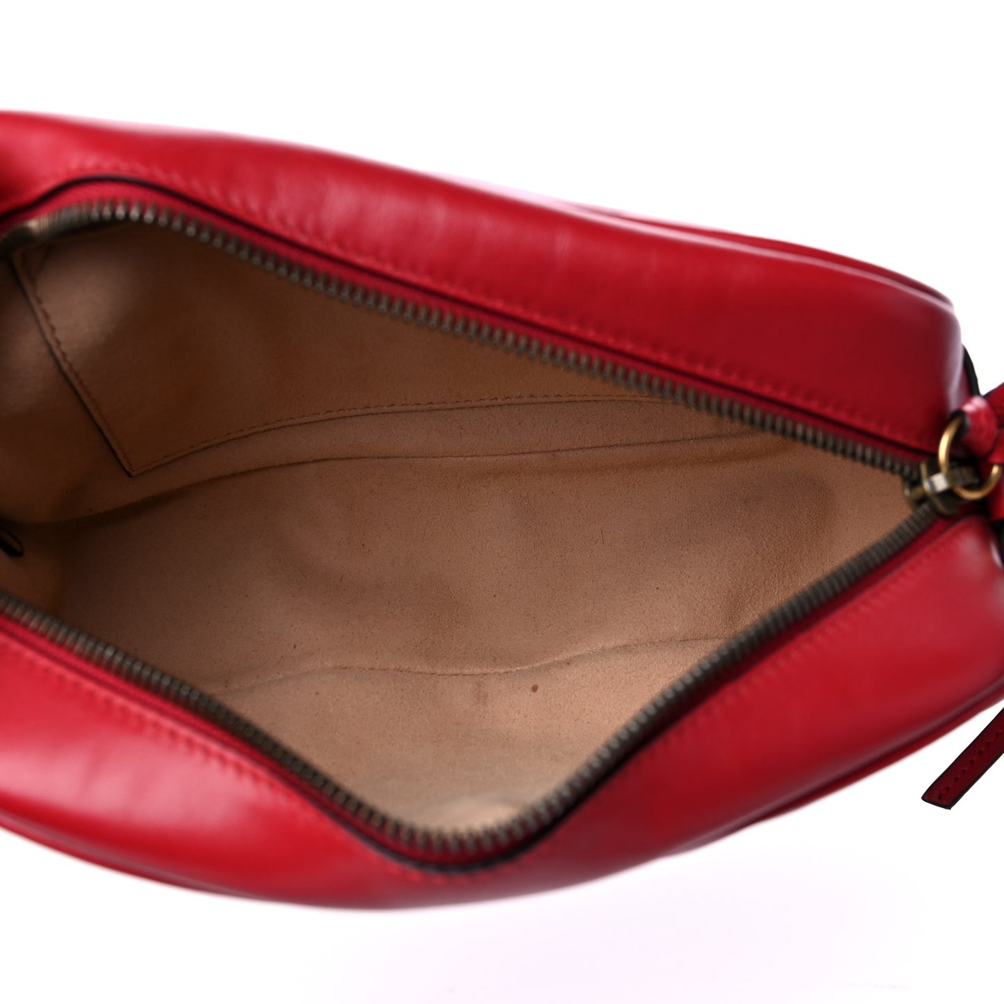 Calfskin Matelasse Small GG Marmont Chain Shoulder Bag Hibiscus Red