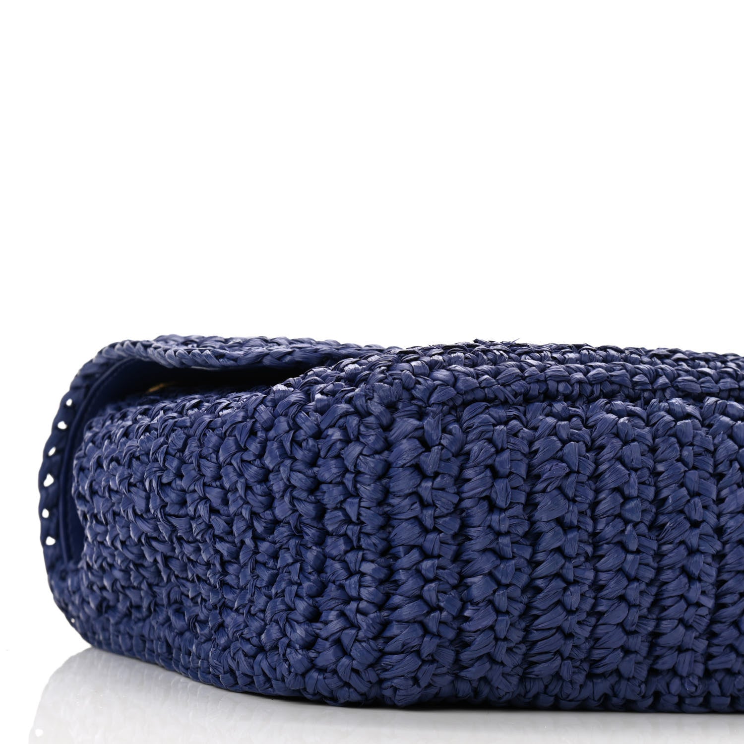 Saint Laurent Raffia Calfskin Monogram Medium Niki Chain Satchel Blue 8 of 9