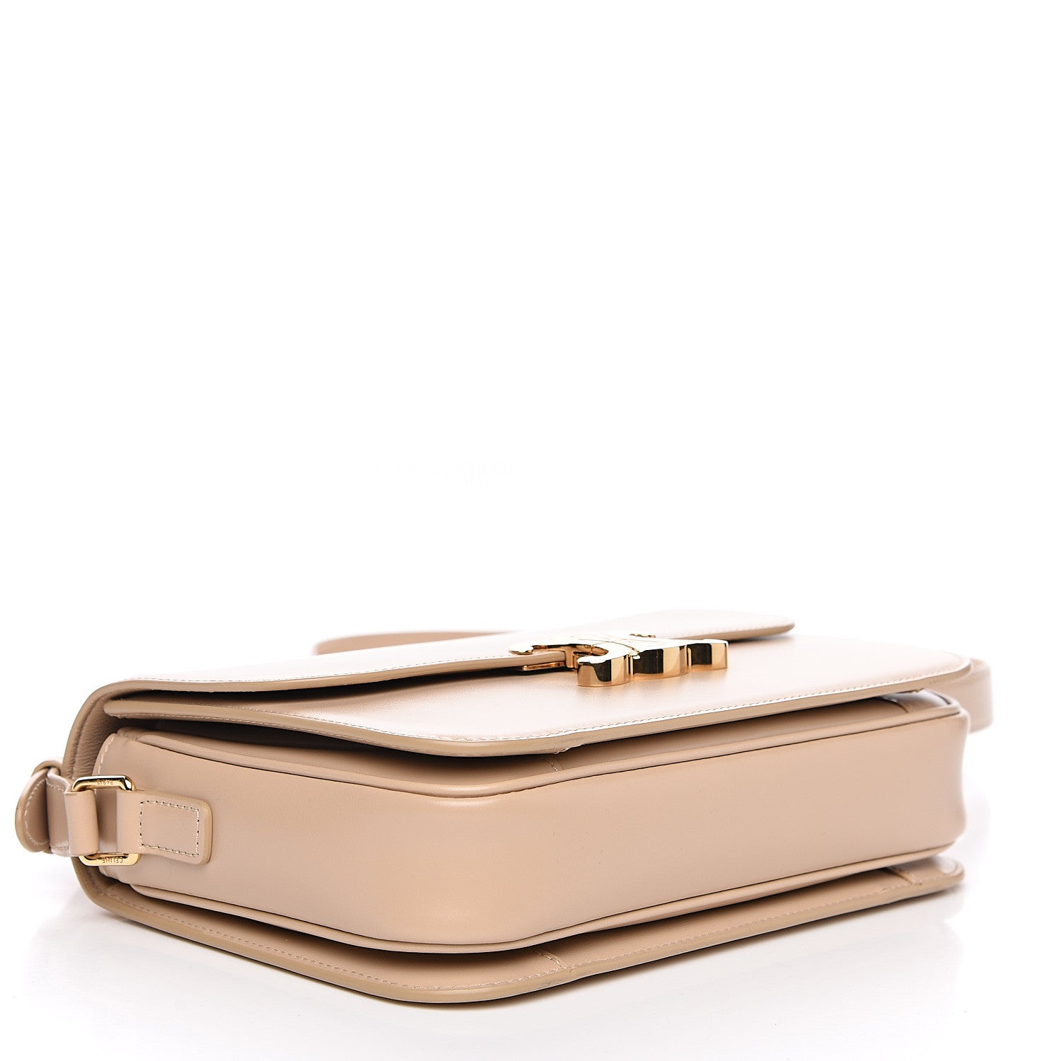 Celine Shiny Calfskin Medium Triomphe Nude 3 of 9