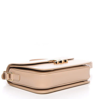 Celine Shiny Calfskin Medium Triomphe Nude 3 of 9