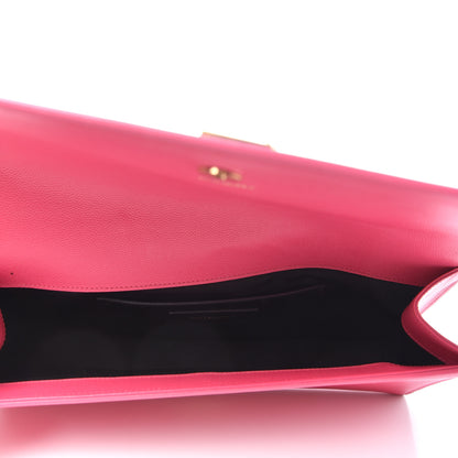 Saint Laurent Grain De Poudre Classic Monogram Kate Clutch Lipstick Fuchsia 5 of 9