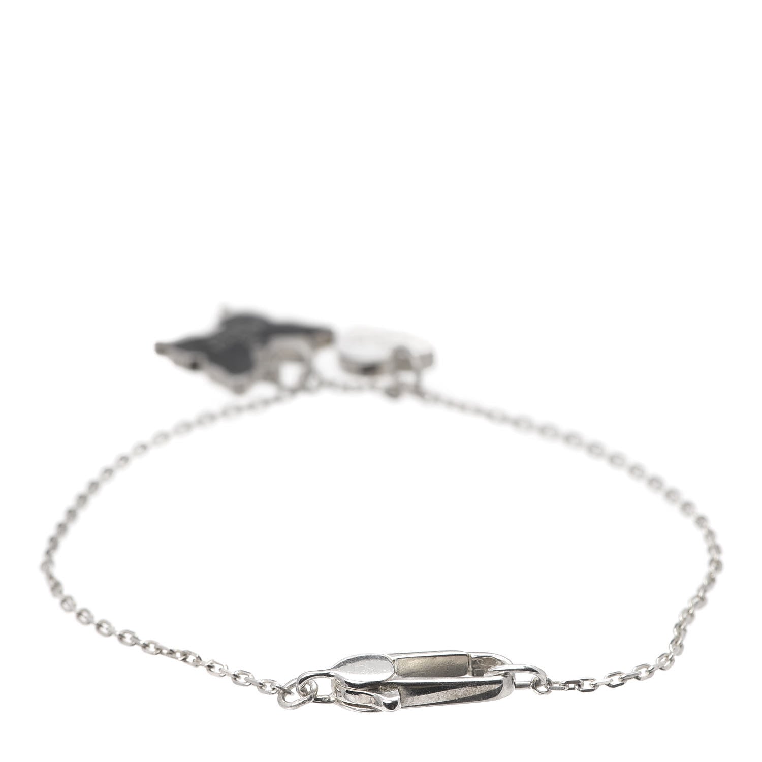 Gucci Sterling Silver Trademark Heart Butterfly Bracelet 3 of 7
