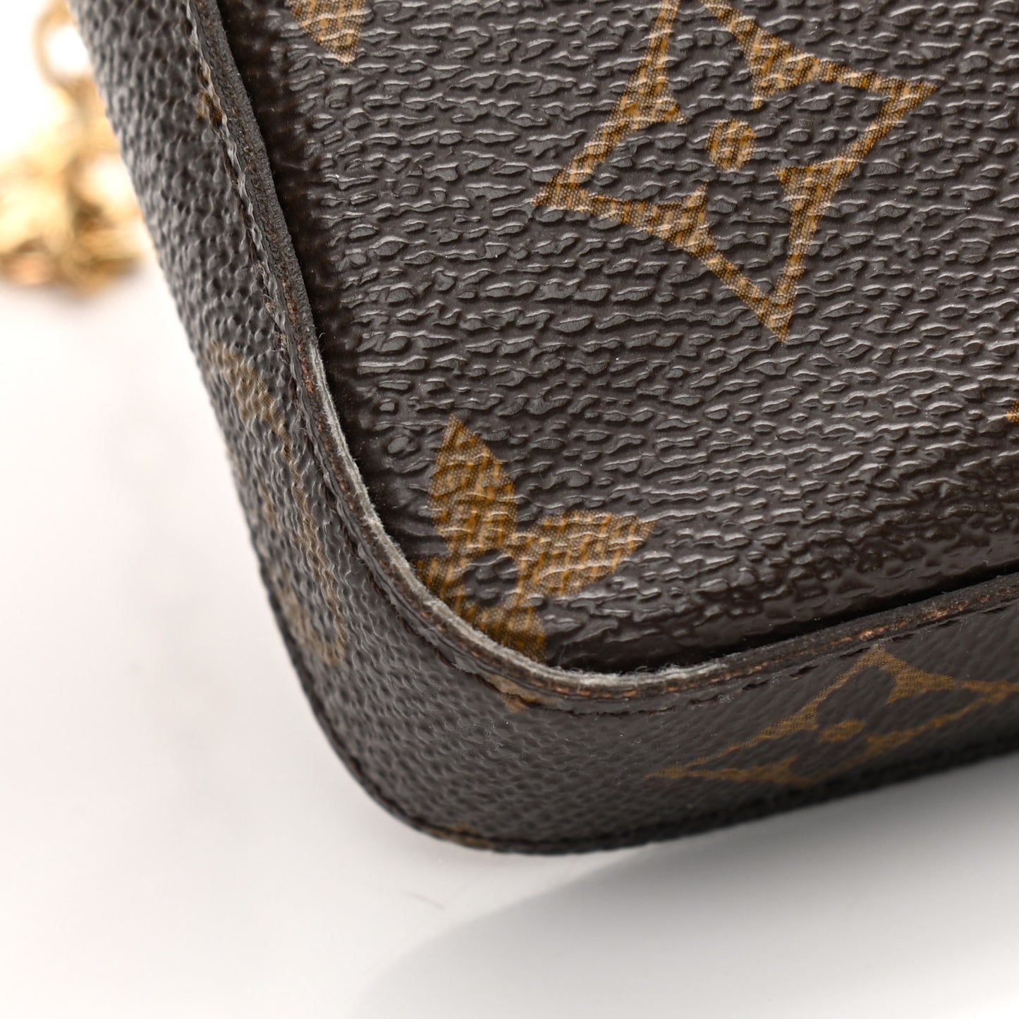 Monogram Pochette Felicie Chain Wallet Fuchsia