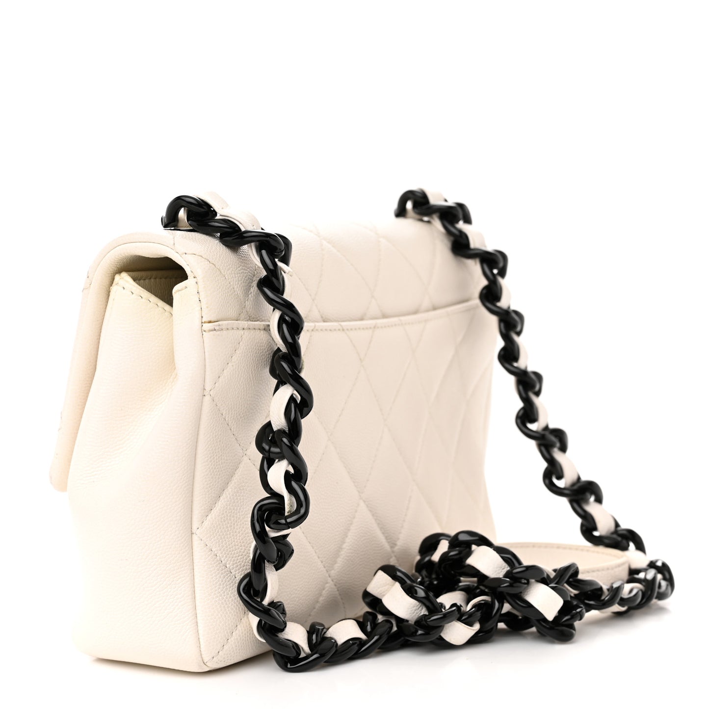 Caviar Quilted My Everything Flap White Black