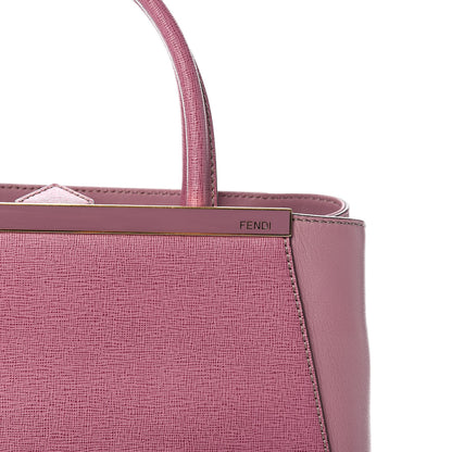 Fendi Vitello Elite Flamingo Petite 2Jours Tote Lilla Glicine 11 of 12