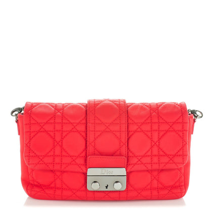 Christian Dior Calfskin Cannage New Lock Pouch Geranium 1 of 8