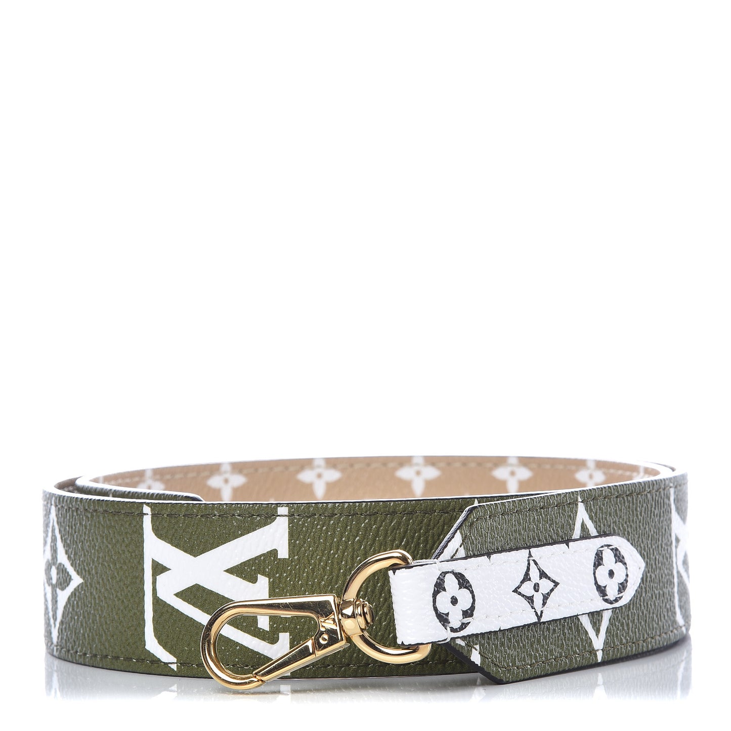 Monogram Giant Bandouliere Shoulder Strap Kaki