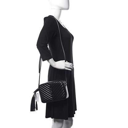 Saint Laurent Calfskin Matelasse Monogram Lou Camera Bag Black 2 of 11