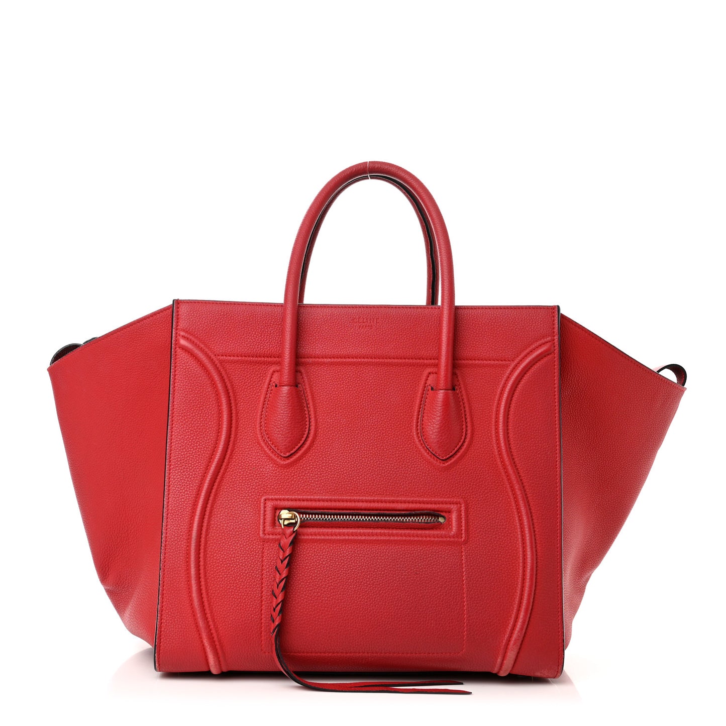 Supple Calfskin Medium Phantom Luggage Red