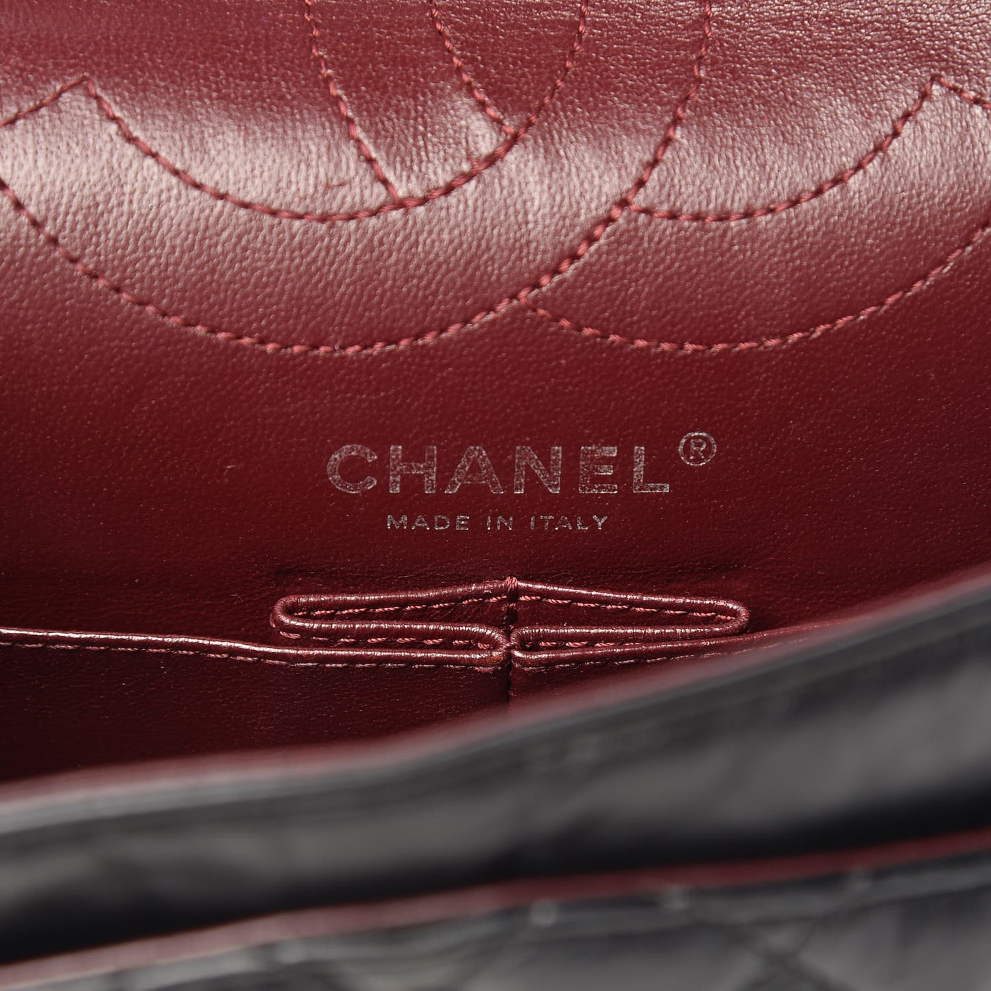 Aged Calfskin Quilted 2.55 Reissue 225 Flap Black