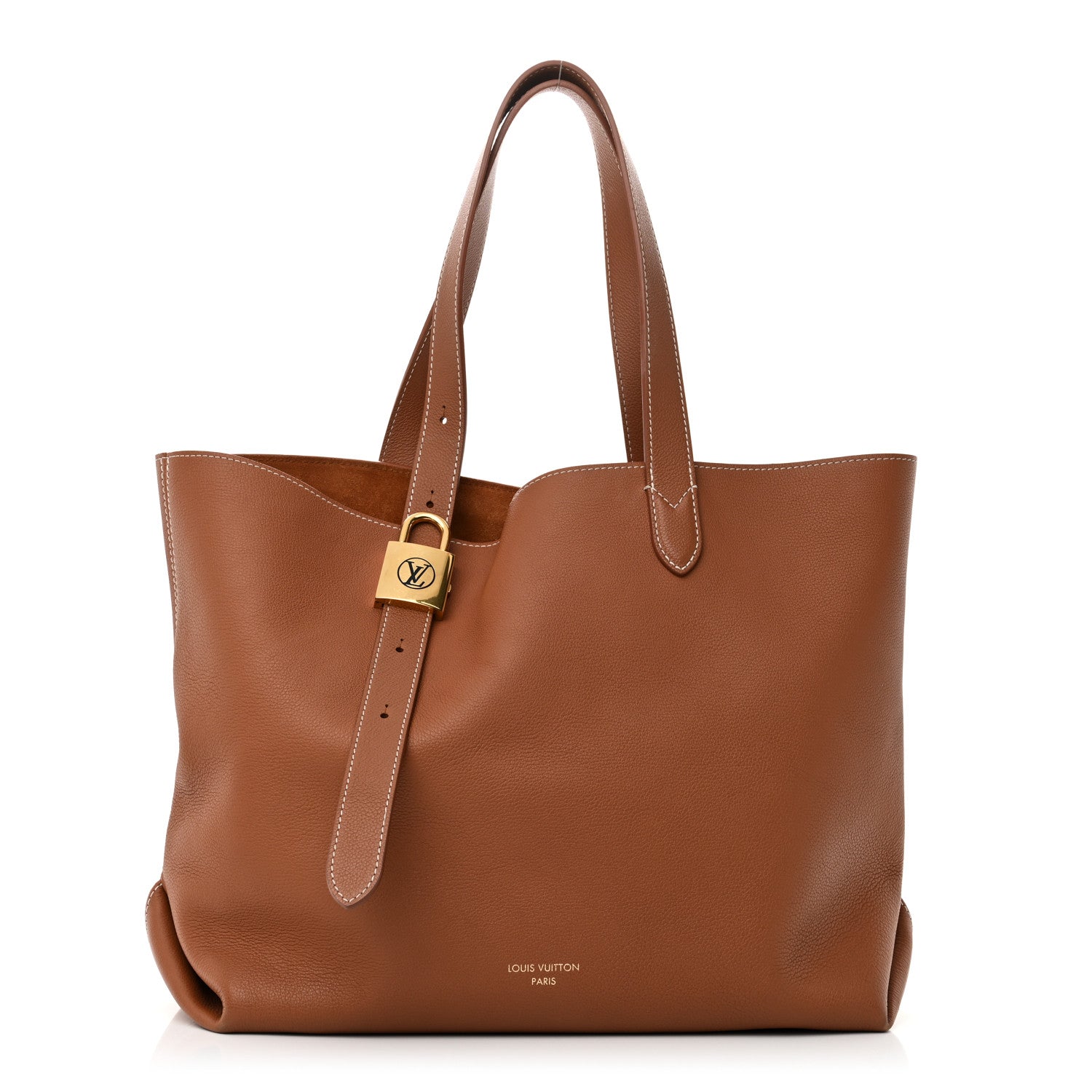 Louis Vuitton Grained Calfskin Low Key Cabas MM Cognac 1 of 11