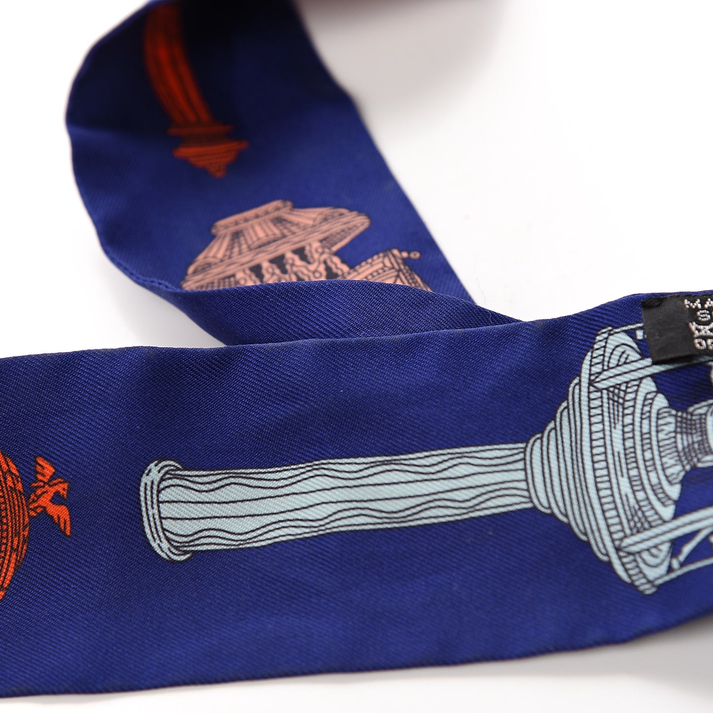 Silk Merveilleuses Lanternes Twilly Indigo Orange Bleu Glacier