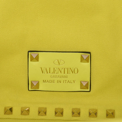 Valentino Garavani Canvas Large Rockstud Reversible Tote Pink Yellow 13 of 19