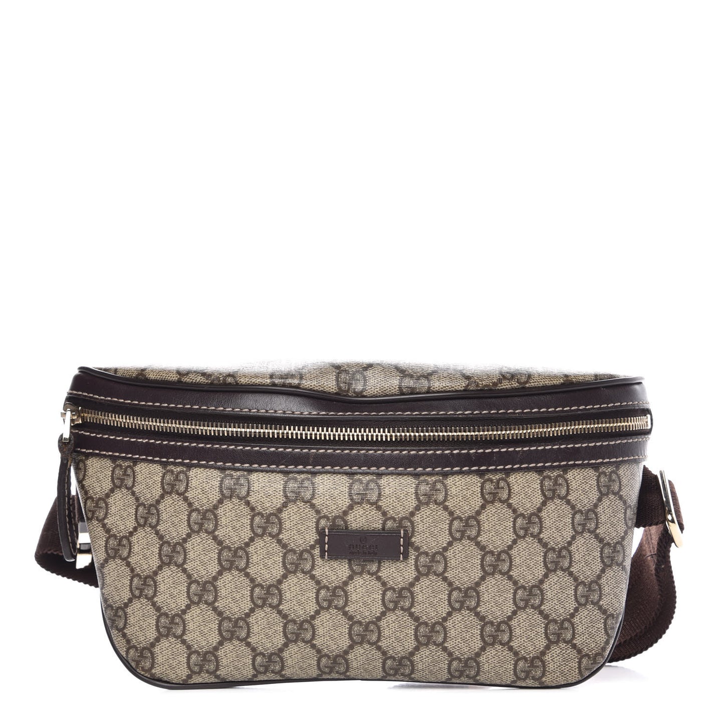 GG Supreme Monogram Belt Bag Dark Brown