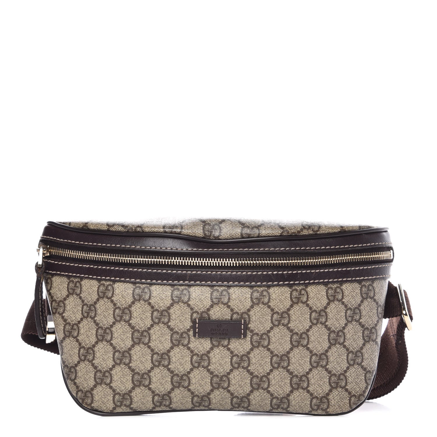 Gucci GG Supreme Monogram Belt Bag Dark Brown 1 of 8