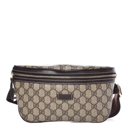 Gucci GG Supreme Monogram Belt Bag Dark Brown 1 of 8