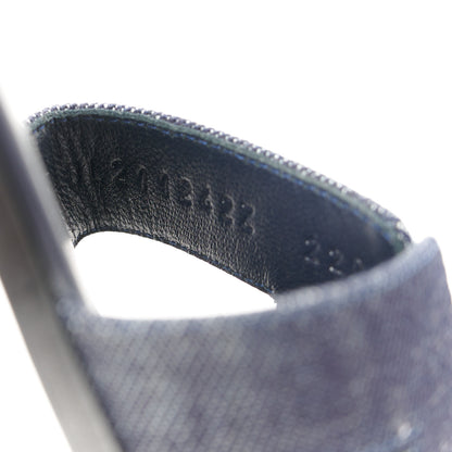 Hermes Denim Canvas Oran Sandals 37.5 Bleu Brut 9 of 9