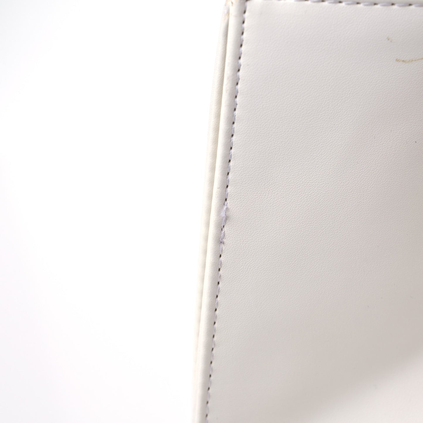 Vegan Leather Medium Shopping Bag White