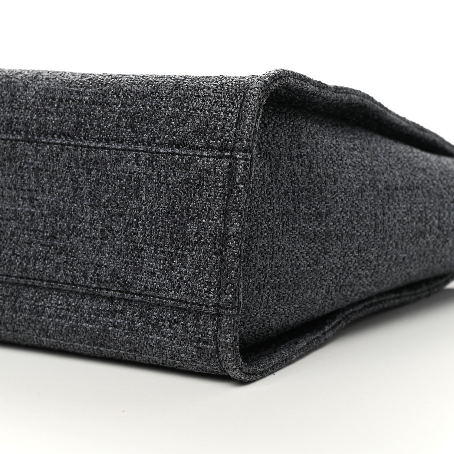 Chanel Woven Straw Raffia Small Deauville Tote Charcoal 10 of 10