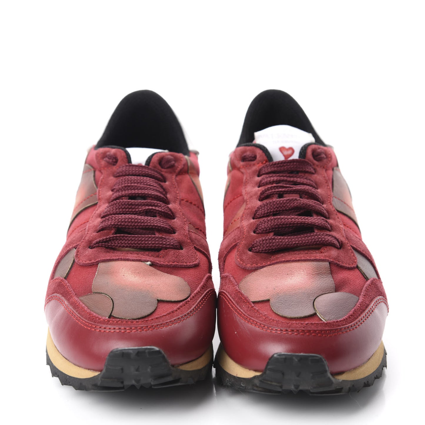 Fabric Suede L'Amour Womens Rockrunner Sneakers 37.5 Red