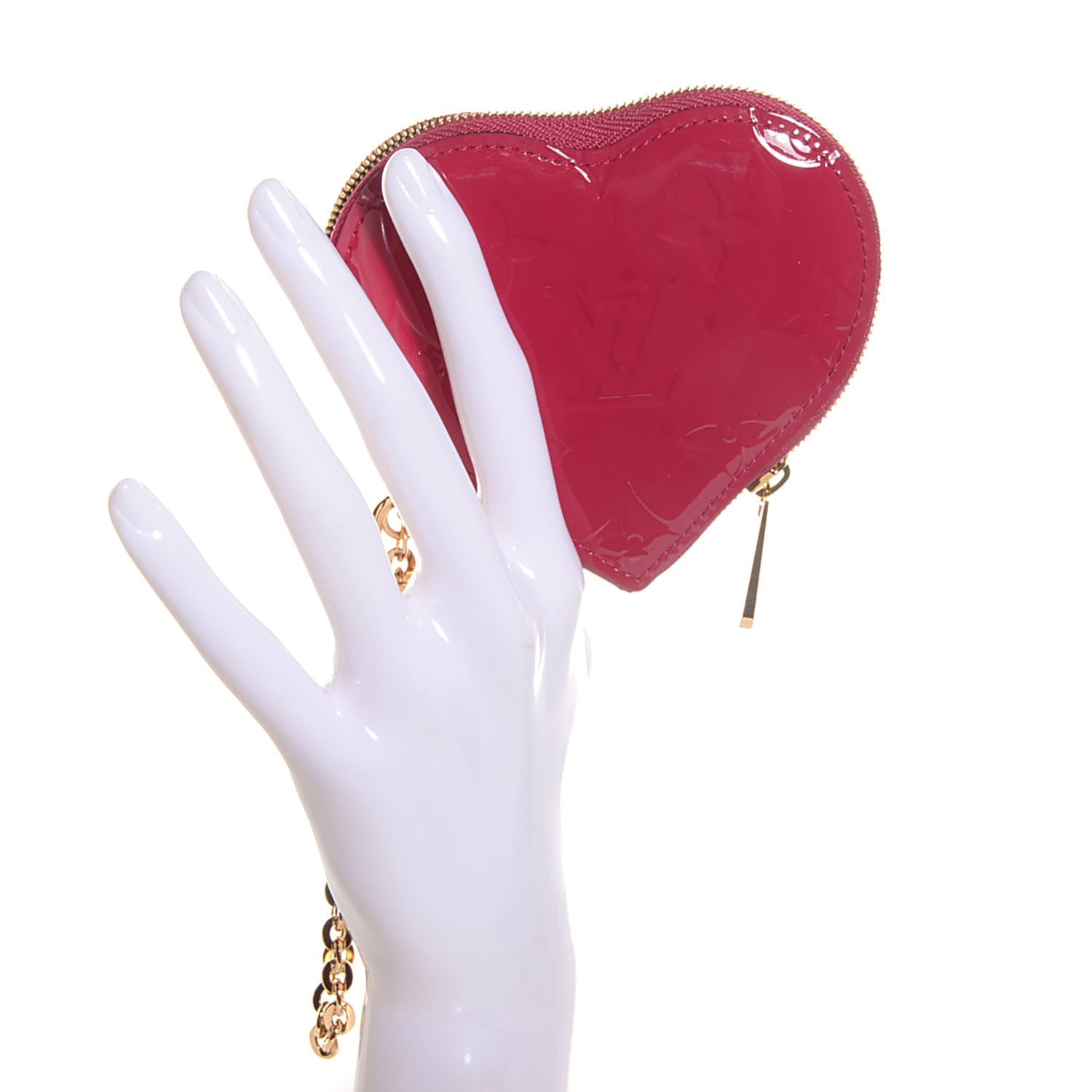 Louis Vuitton Vernis Heart Coin Purse Rose Indien 2 of 8