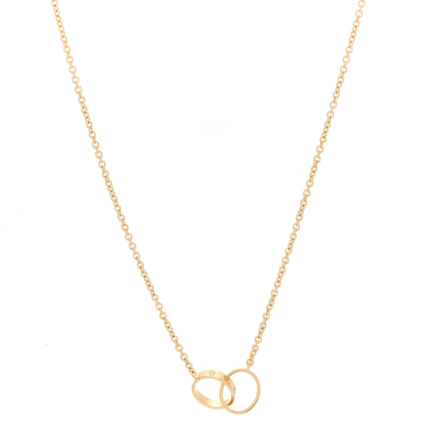 Cartier 18K Yellow Gold Interlocking LOVE Necklace 1 of 5
